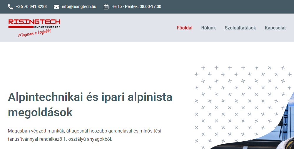 RisingTech weboldal